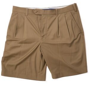 Classic Tan Men's Flat Front Shorts